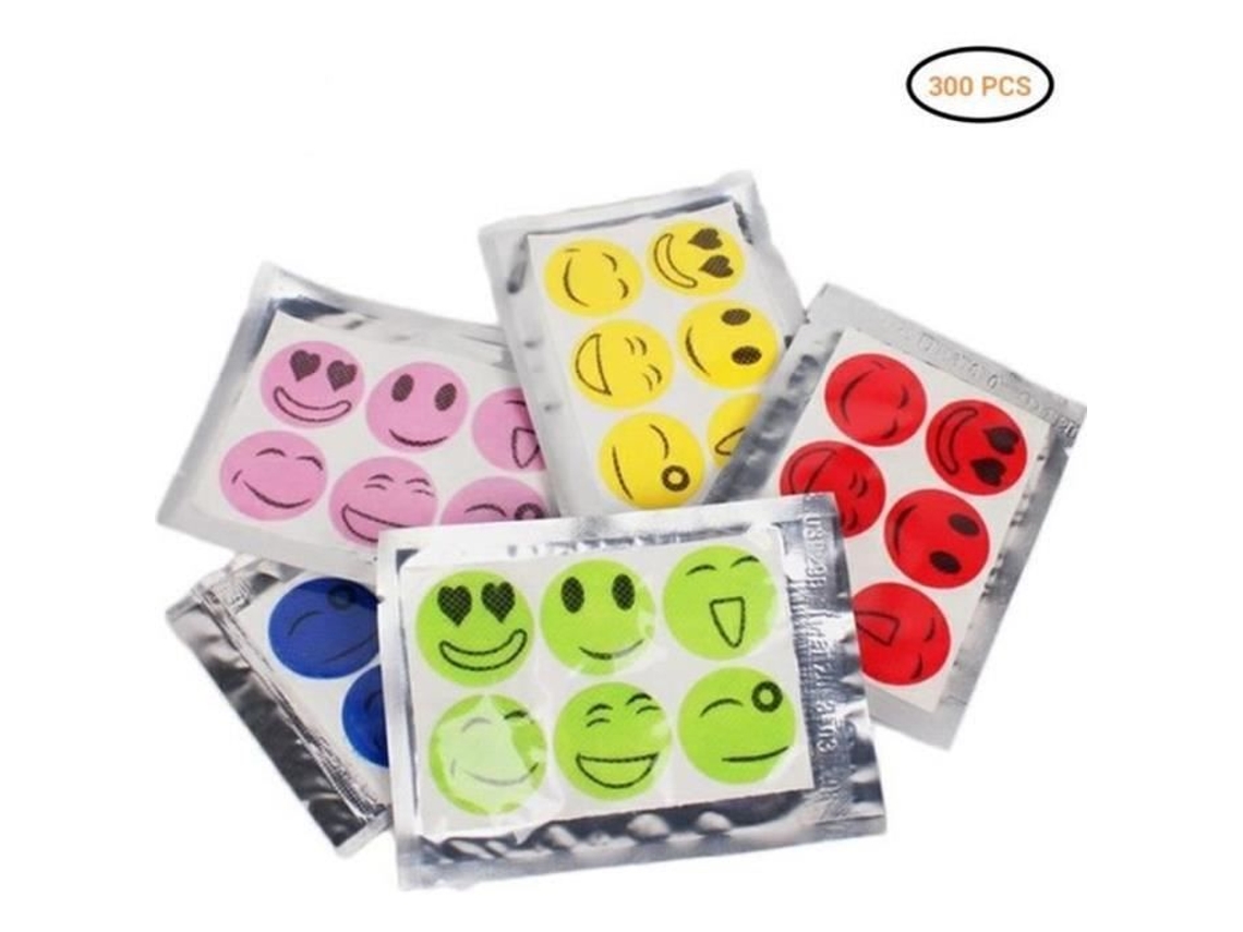 QL04207-Mosquito Repelente Patches DIY Repelente de Mosquitos Adesivos Patches Expressões de Desenhos Animados Repelente de Mosquitos 300pcs YWEI