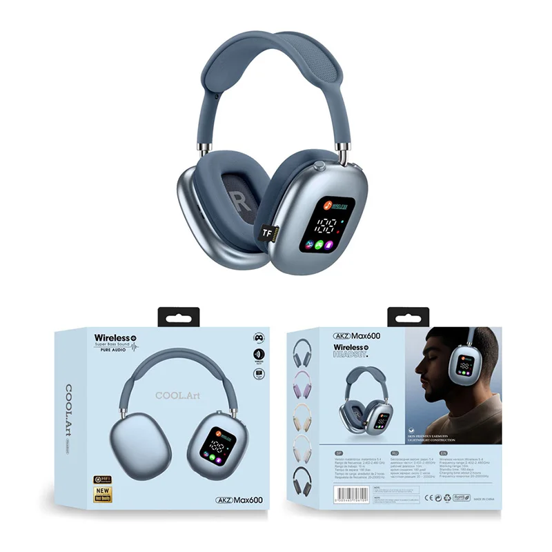 (azul) Fones De Ouvido Esportivos Sem Fio Bluetooth Com Visor Digital De Led