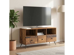 Vidaxl Gabinete Para Tv Com Gaveta Madeira Antiga 102 X 34,5 X 50 Cm