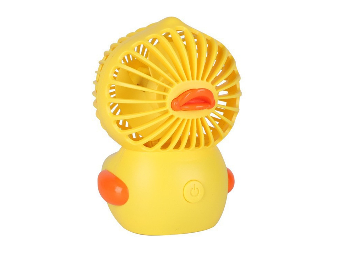 Ventilador Portátil Laxiscreed De Patinho Amarelo 3d, Mini, Recarregável Usb E Potente Para Uso Fácil