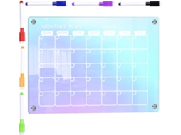 Quadro de Mesa Acrílico Apagável a Seco Amosfun, Durável e Colorido, Conjunto Criativo 1 Peça para Planejament