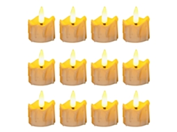 Lurelia Vela Led, 12 Peças, Sem Chama, Para Natal, Casamento E Festas