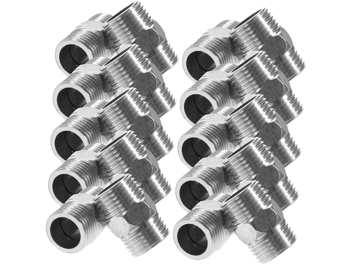 Conjunto De 10 Conectores Aço Inoxidável Pex Para Mangueira Jardim,
