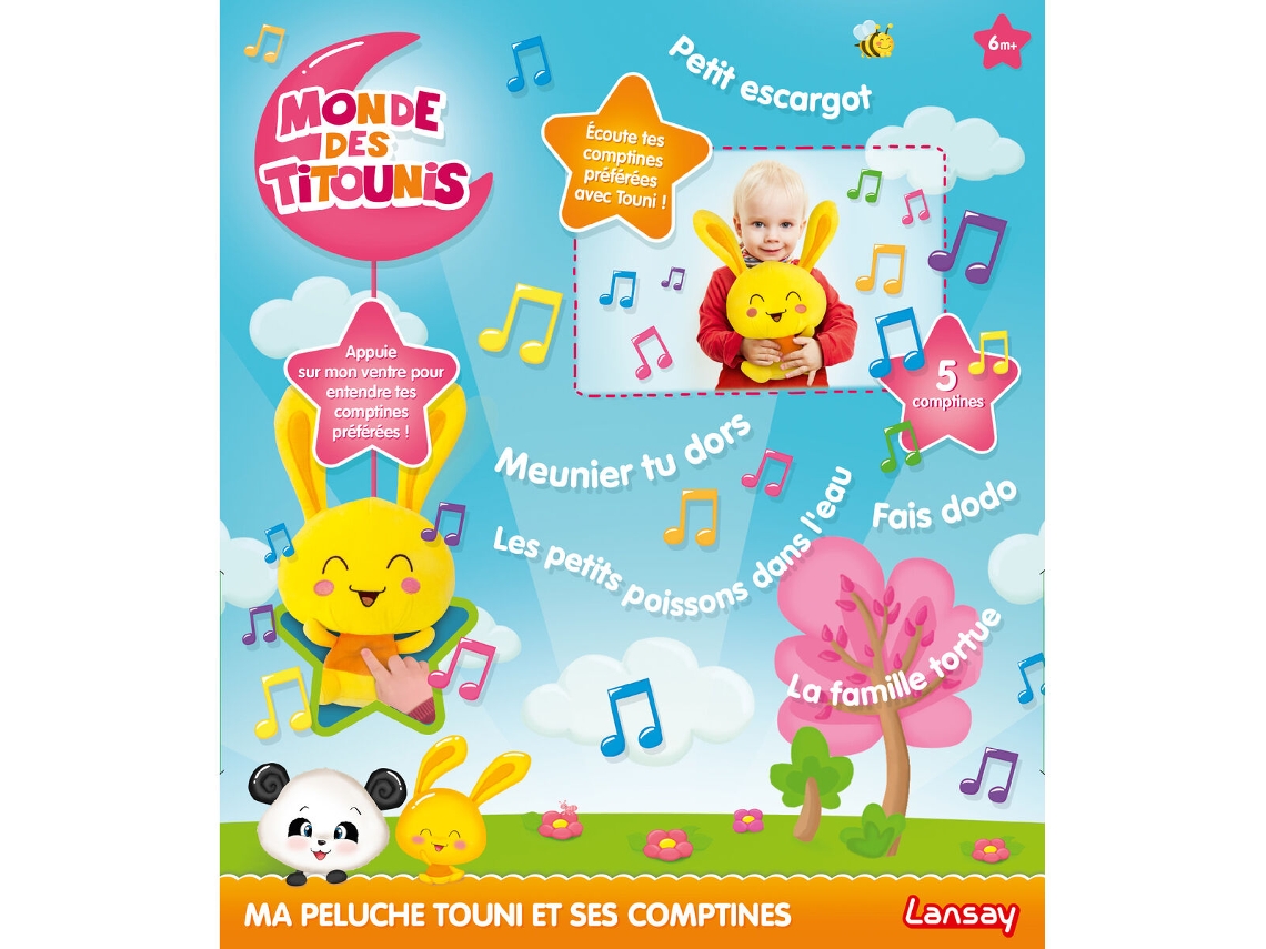 Peluche Interativo LANSAY Titounis (Idade Mínima Recomendada: 6 meses)