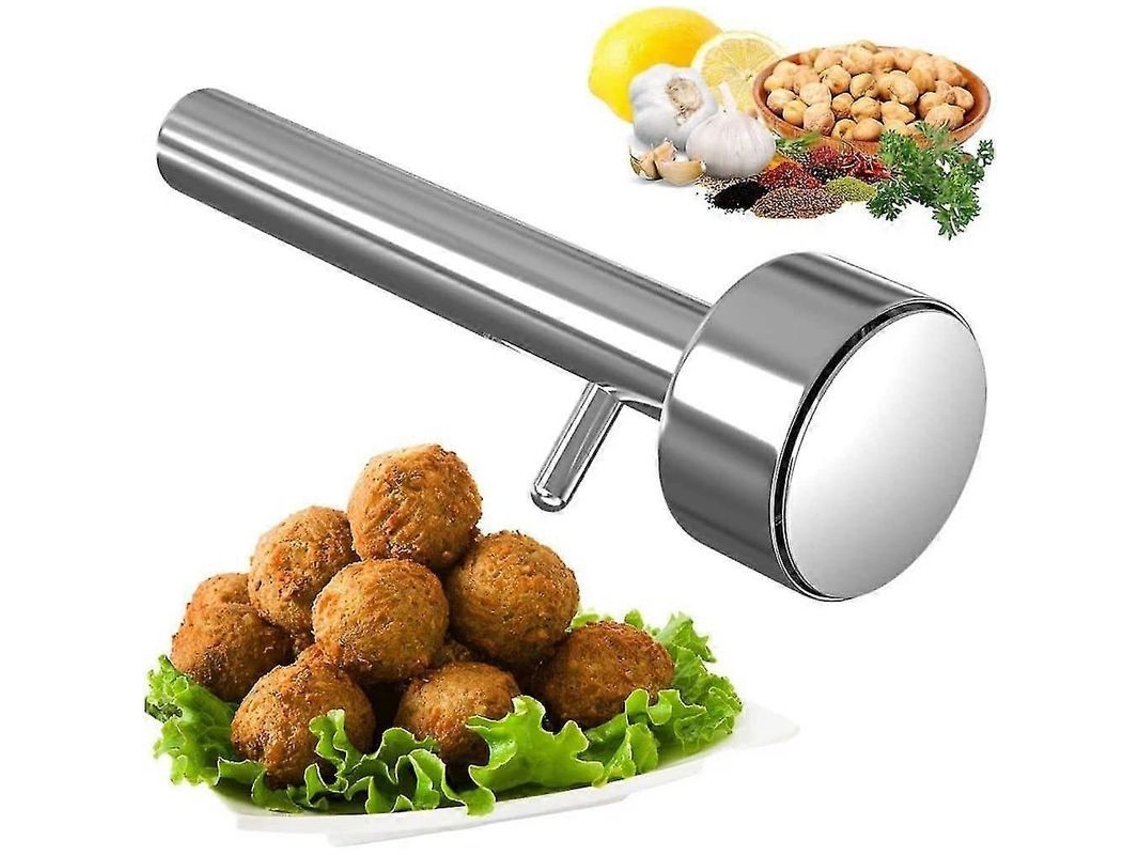 Cuchara De Acero Inoxidable 304 Para Falafel, Herramienta Profesional Antiaderente Para Hacer Bolas De Falafel Y Albóndigas 1 Peça