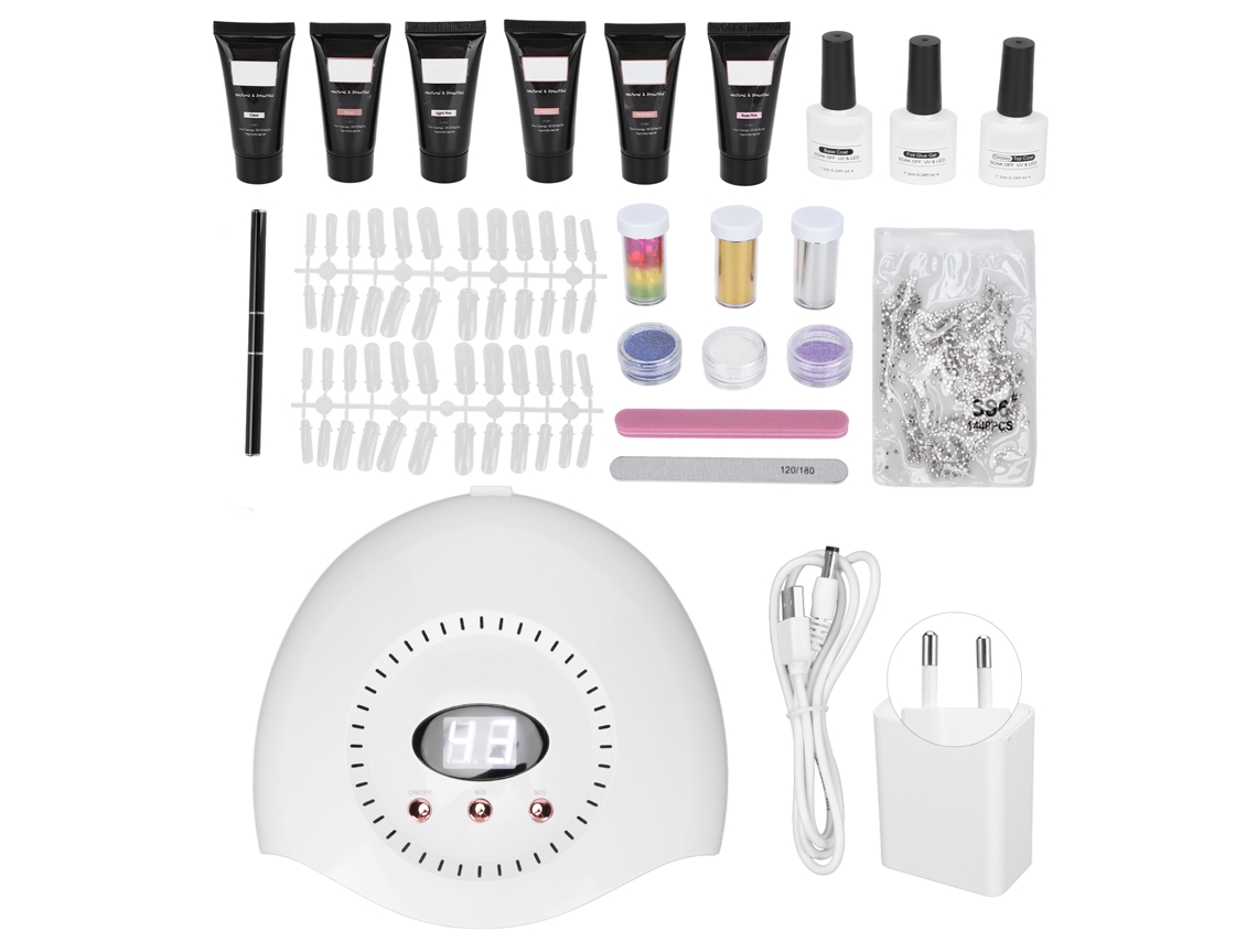 Kit De Esmalte De Unhas Em Gel Com Luz Uv Led Portátil All In One E Ferramentas Para Iniciantes Mulheres Plugue Eu