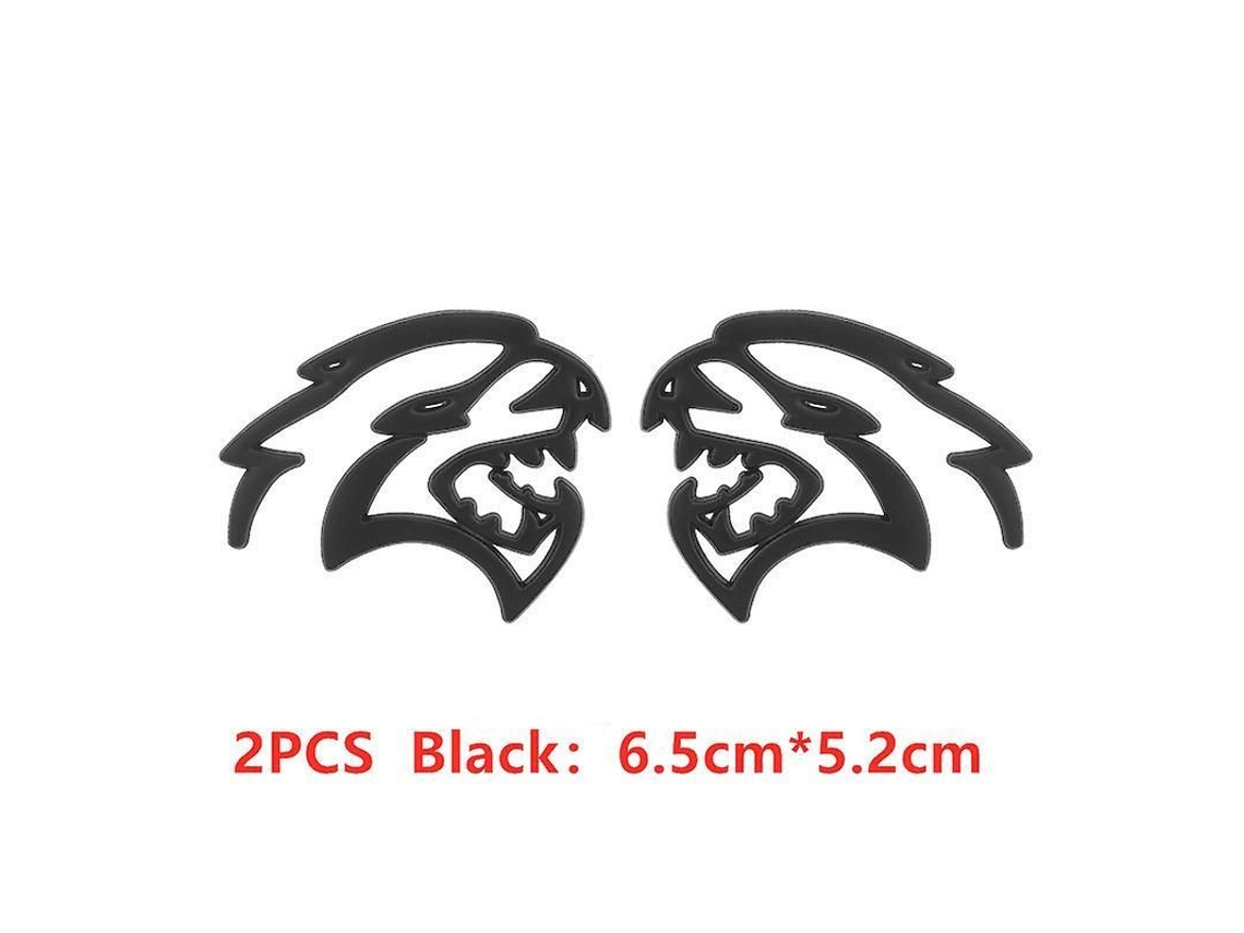 Emblema Hellcat 3D em Metal para Porta Aro Lateral Traseiro Dodge Challenger Jeep H 07