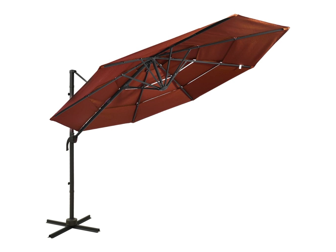 Guarda-sol VIDAXL Terracotta (3x3 m)