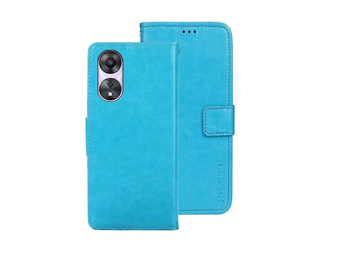 Capa De Celular Idewei Em Couro Texturizado Crazy Horse Com Suporte Para Oppo A78 5g Global/a58x/a58 5g.