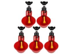 5pcs bacia de água automática para galinhas aves com parafusos fixos copos de bebida plástico S/MARCA