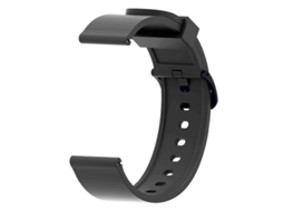 Pulseira Universal Silicone Gum 20Mm para Smartwatch Xiaomi/Amazfit/SAMSUNG/Huawei/Realme/Ticwatch Preto