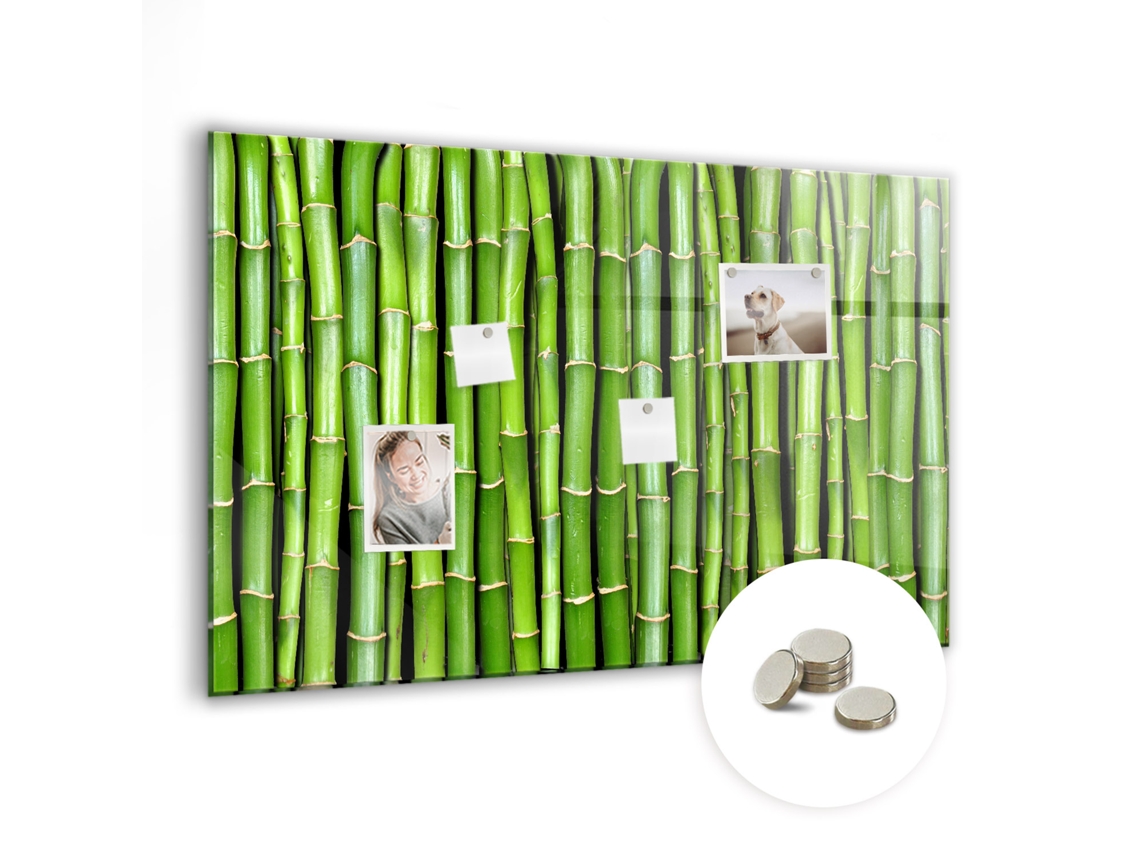 Lousa Magnética Parede De Bambu Para A Sala De Estar Espelharte (90x60 Cm)