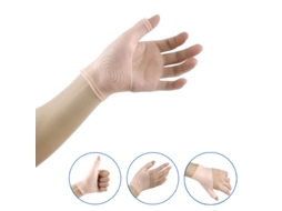 Par De Braceletes De Pulso De Silicone Com Abertura Para Polegar Para Artrite E Tunnel Do Carpo