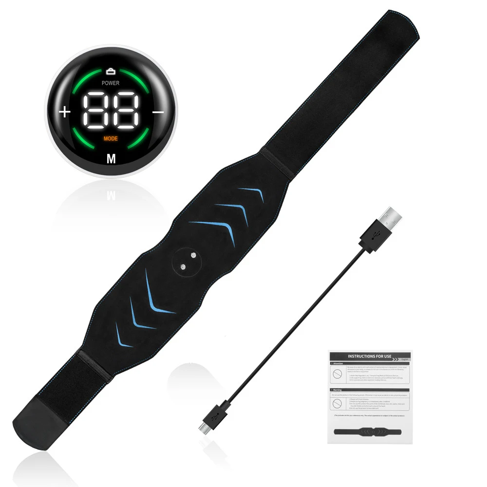 Estimulador Muscular Ems De 115 Cm Para Abdômen, Cinto Emagrecimento Corporal, Massageador Vibratório Inteligente, Treinador Perda Cintura ~01912
