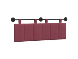 Conjunto 1 Cabeceira Suspensa Vidaxl Vermelho Veludo (130 X 55 X 5 Cm)