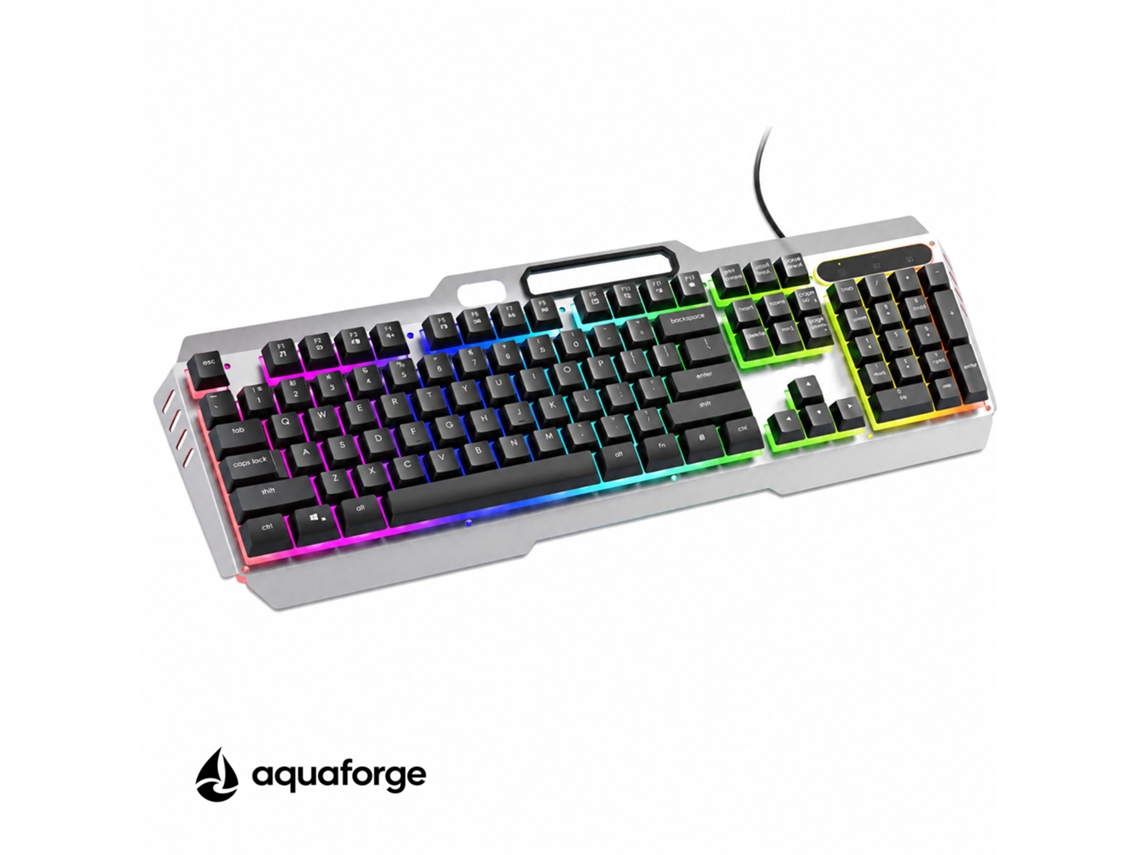 Teclado Rgb Ergonómico Preto