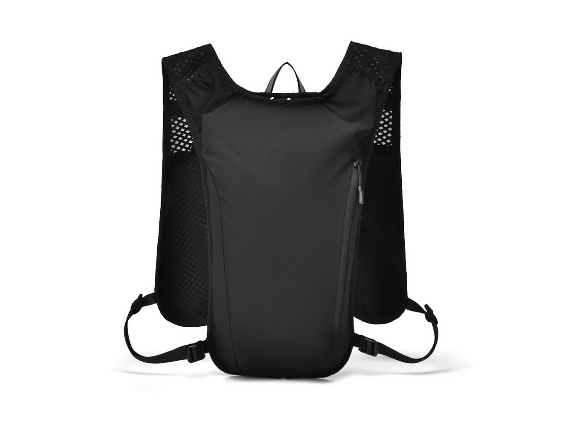Mochila de caminhada (preta), Breathe, ideal para corridas de trilha e maratonas.