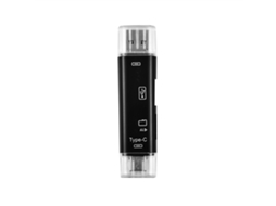 Leitor de Cartões USB e TF EOOCOO com interface OTG multifuncional para celulares e computadores