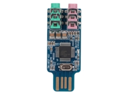 Adaptador de áudio USB externo CM108 (placa de som sem driver para PC e laptop)