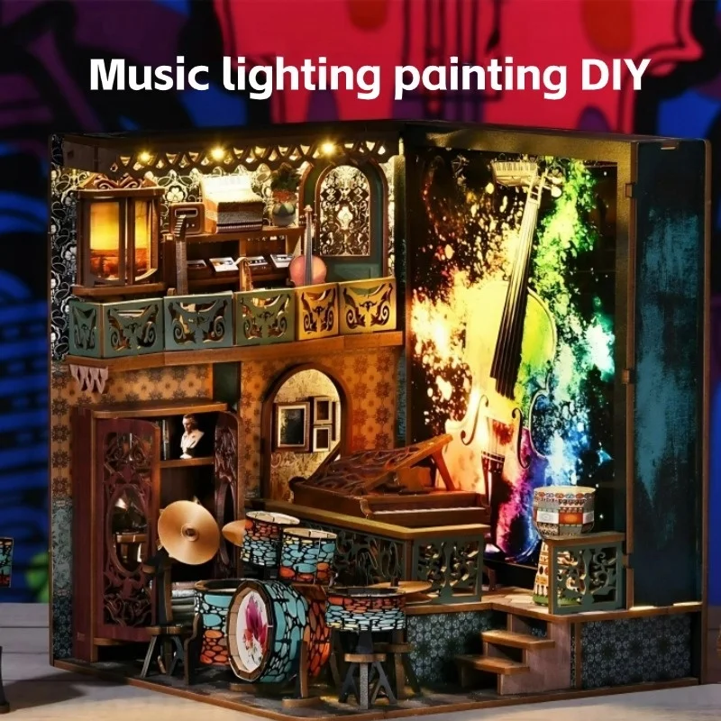 Faça Você Mesmo Caixas de Luz com Notas Musicais, Artesanato Artístico com Projeção Estereoscópica 3d em Led. MDUG