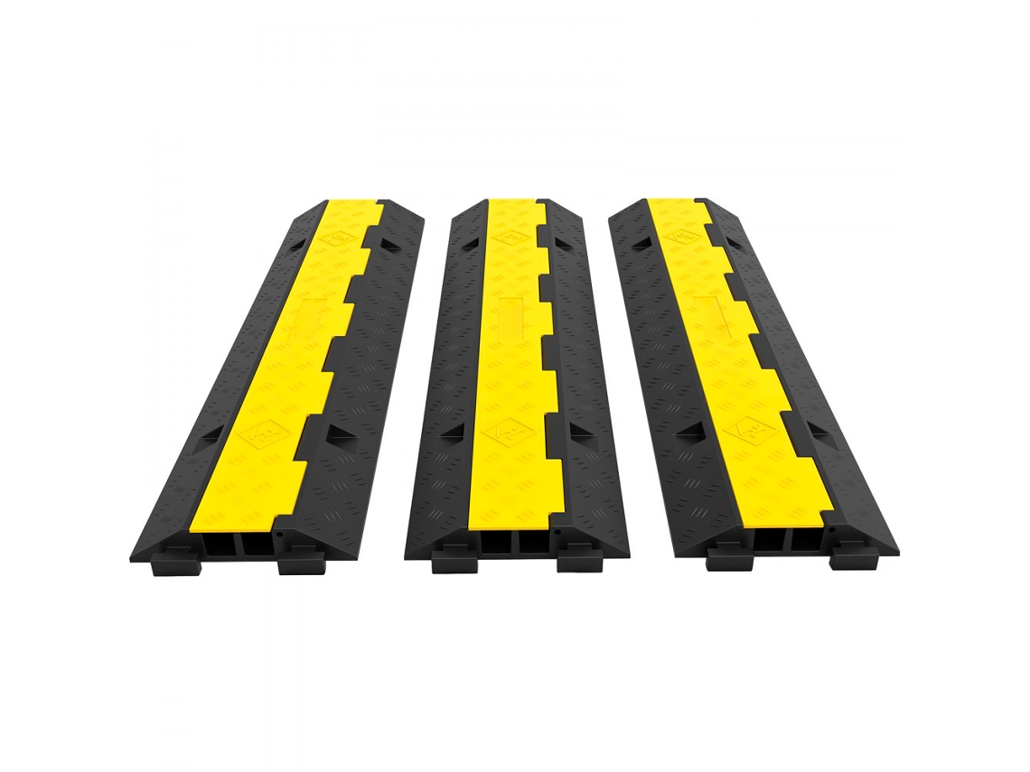 Conjunto De Rampas De Proteção Para Cabos De 101 Cm Com 2 Canais Tekmaquinas