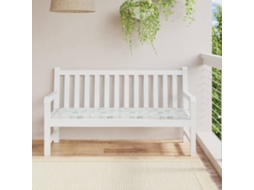 Vidaxl Almofadão Banco Jardim 150x50x3 Cm Tecido Oxford Padrão Folhas