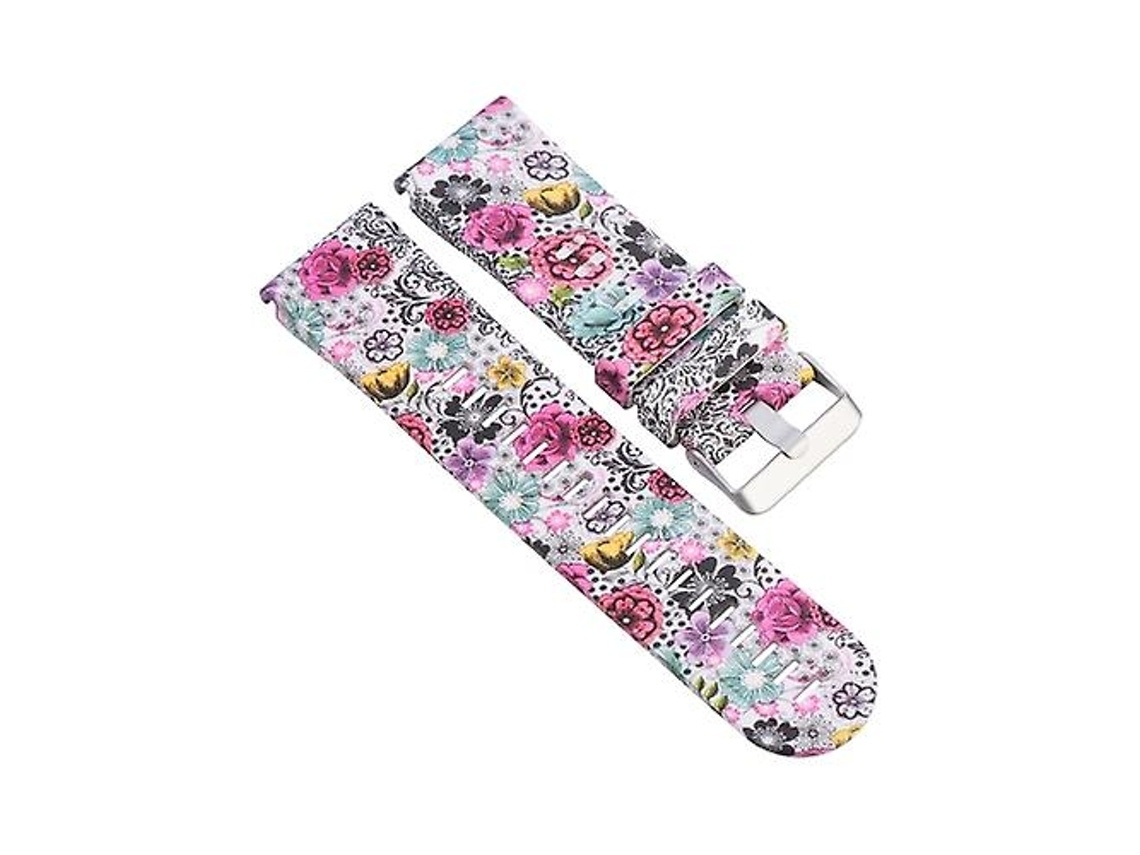 Pulseira De Relógio Lurelia Para Garmin Fenix 5x 26 Mm / Fenix3 / Fenix3 Hr Em Silicone Flores Coloridas