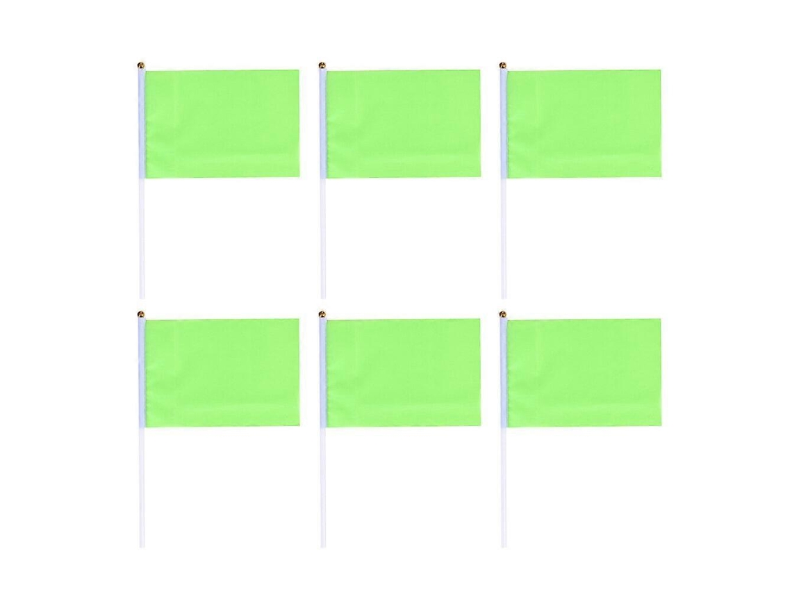 Rebe 50 Mini Bandeirinhas Quadradas de Cor Sólida Verde para Festas e Comemorações 14x21cm Verde