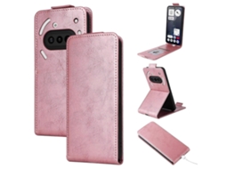 Capa De Couro Com Aba Vertical Magnética E Fivela Para Celular Nothing Phone 3a