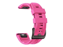 Bracelete para Garmin Silicone Esportivo com Fivela de Aço Preta Rosa XIAOMOYU (26mm)