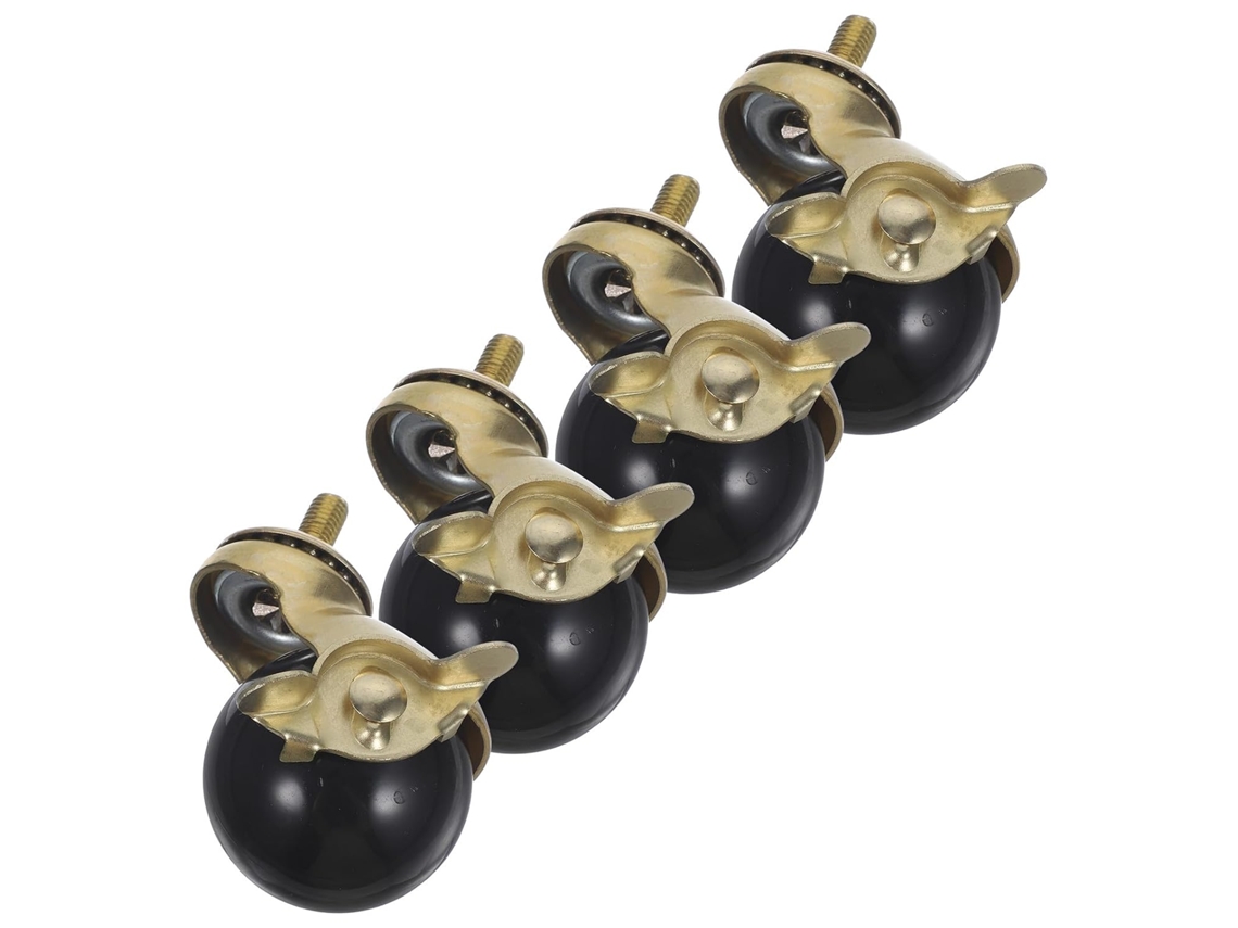 Conjunto De 4 Rodízios Dourados De 2 Polegadas (5 Cm) Em Polipropileno