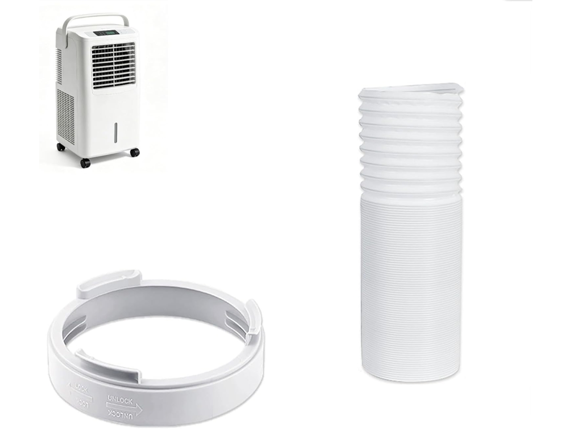 Mangueira De Exaustão Portátil 150cm Com Kit Conexão Para Shinco, Interface Redonda De 15cm, Polipropileno Resistente Ao