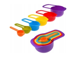 6 Colheres De Medir Coloridas De Plástico Para A Cozinha