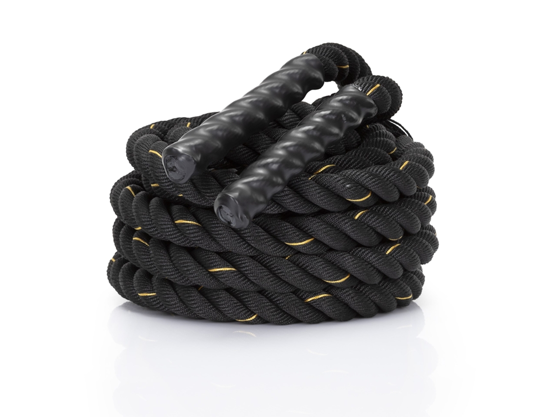 Corda de Treinamento Power Rope 9 M para Treinamento de Força e Crossfit Preta SPRINGOS