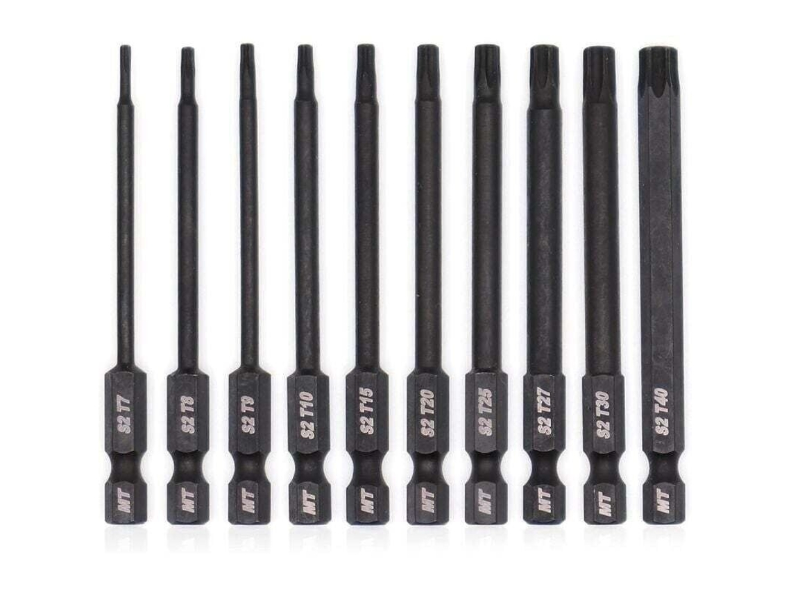 Conjunto De Bits, 10 Peças, 8 Cm, Torx, Resistente À Temperatura, Tratamento Térmico, Revestimento De Fosfato, Furadeira, Chave De Fenda
