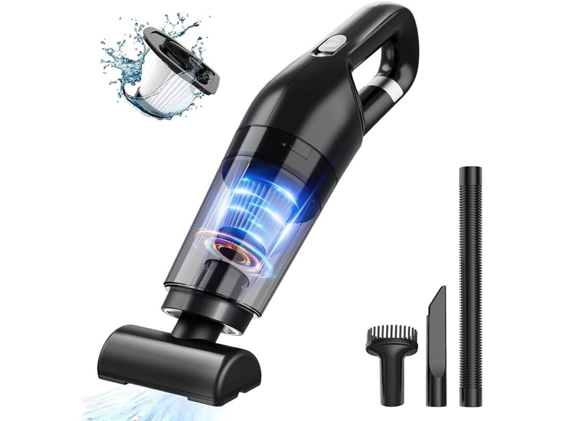 Lurelia Aspirador Portátil Sem Fios Para Carro, 10000 Pa, 120 W, 2000 Mah, 12 V, Usb, Preto