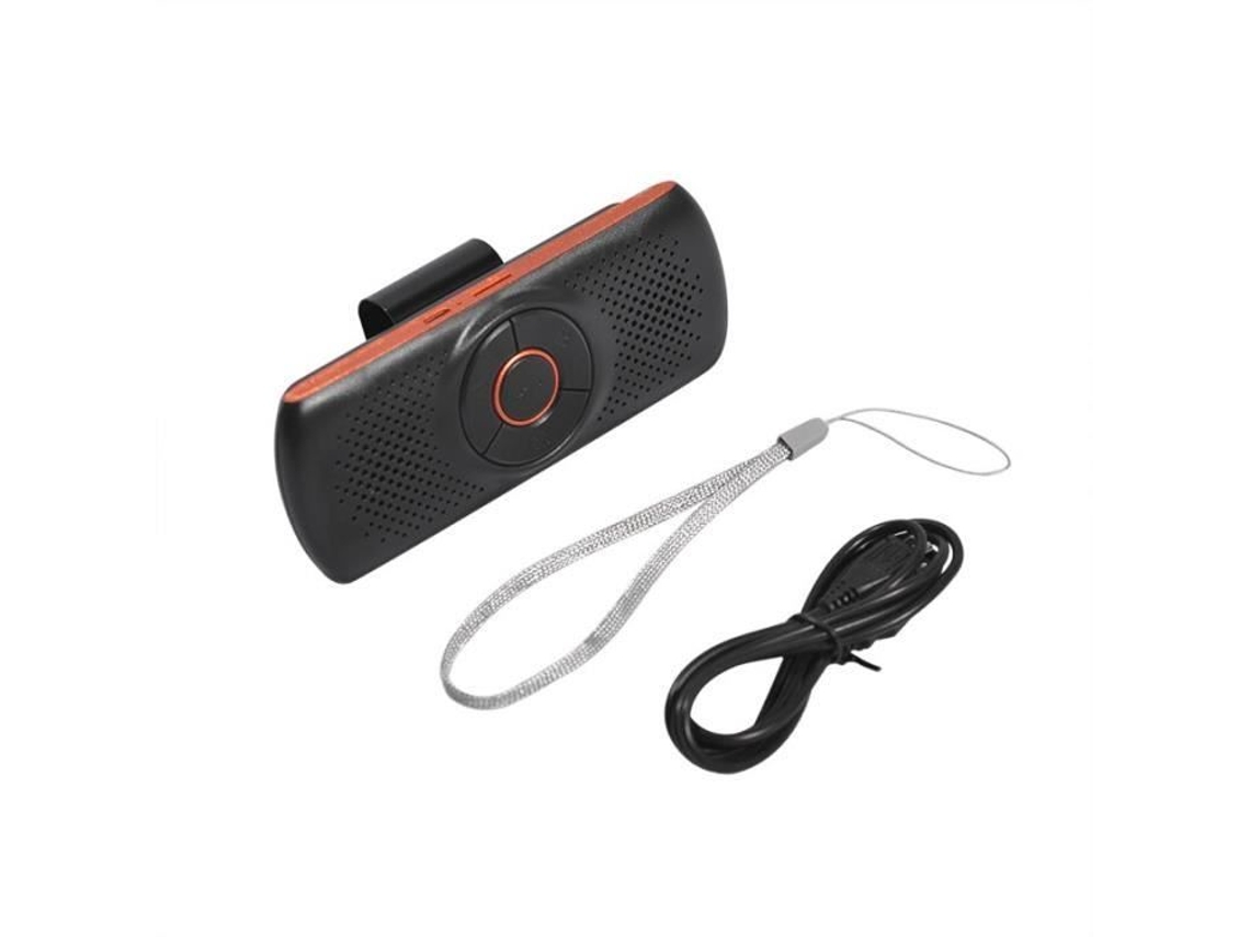 Kit de Viseira Solar para Carro Sem Fio Bluetooth Viva-Voz Viva-Voz para Smartphones Carregador de Carro Laranja -Lr1531