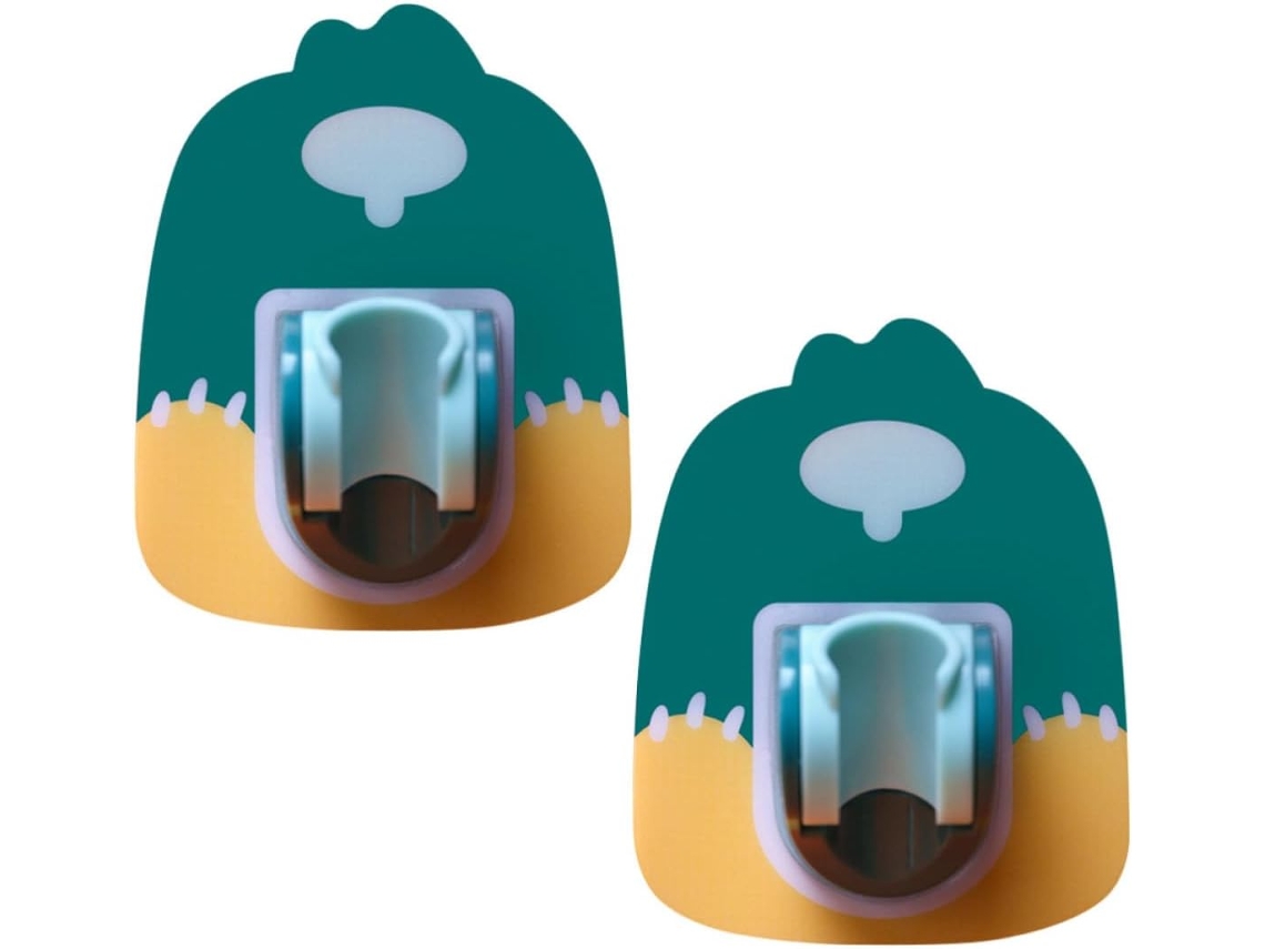 Suporte para Chuveiro Nuobesty 2 Peças, Suporte para Chuveirinho, Base Ajustável, Abs e Pvc, Verde, Banheiro