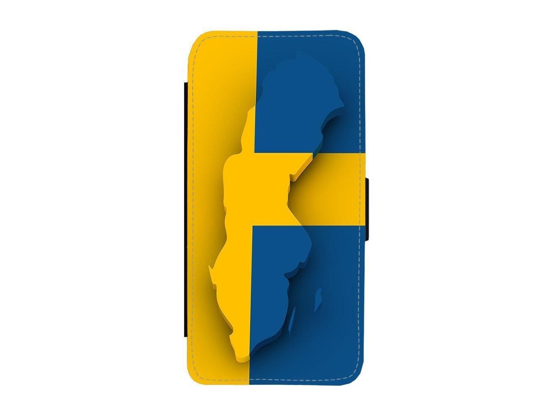 Capa Flip Para Iphone 17 Pro Com Mapa Da Suécia