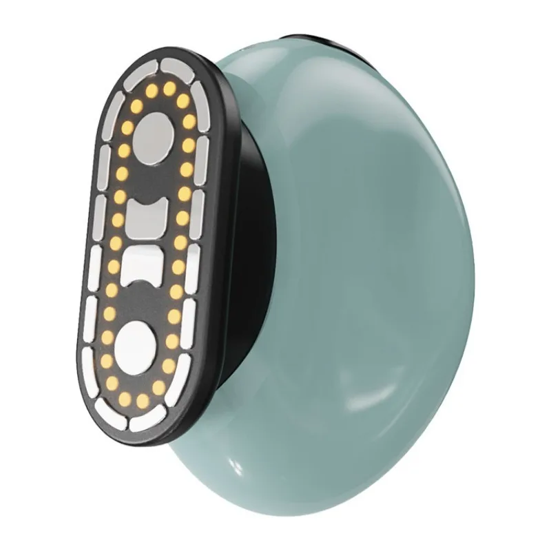 (ciano) Massageador facial portátil com terapia vibratória para cuidados com a pele