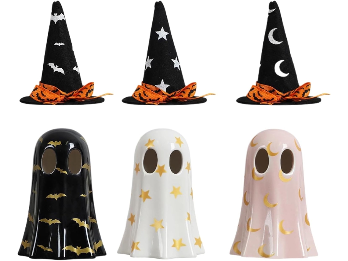 Estátuas E Figuras De Fantasmas De , Figura De Fantasma De Resina Com Chapéu De Bruxa Para Gokoco