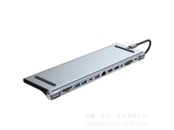 Estação de Acoplamento Usb c 12 em 1, Adaptador para 3 Monitores, 2 Hdmi 4k, Vga, Usb 3.0/2.0, Leitor de Cartão Sd/tf, Ethernet, Áudio de 3 AQUAFORGE