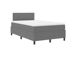 Maison Exclusive - Cama Box Spring Led Cinza Claro E Branco 120 X 190 Cm