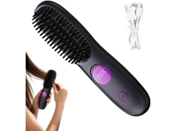 Escova Alisadora De Cabelo Sem Fio Com Aquecimento Cerâmico