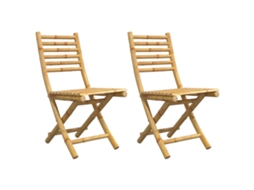 Folding Chair, Folding Chairs Vidaxl Marrom Bambu (n/a)