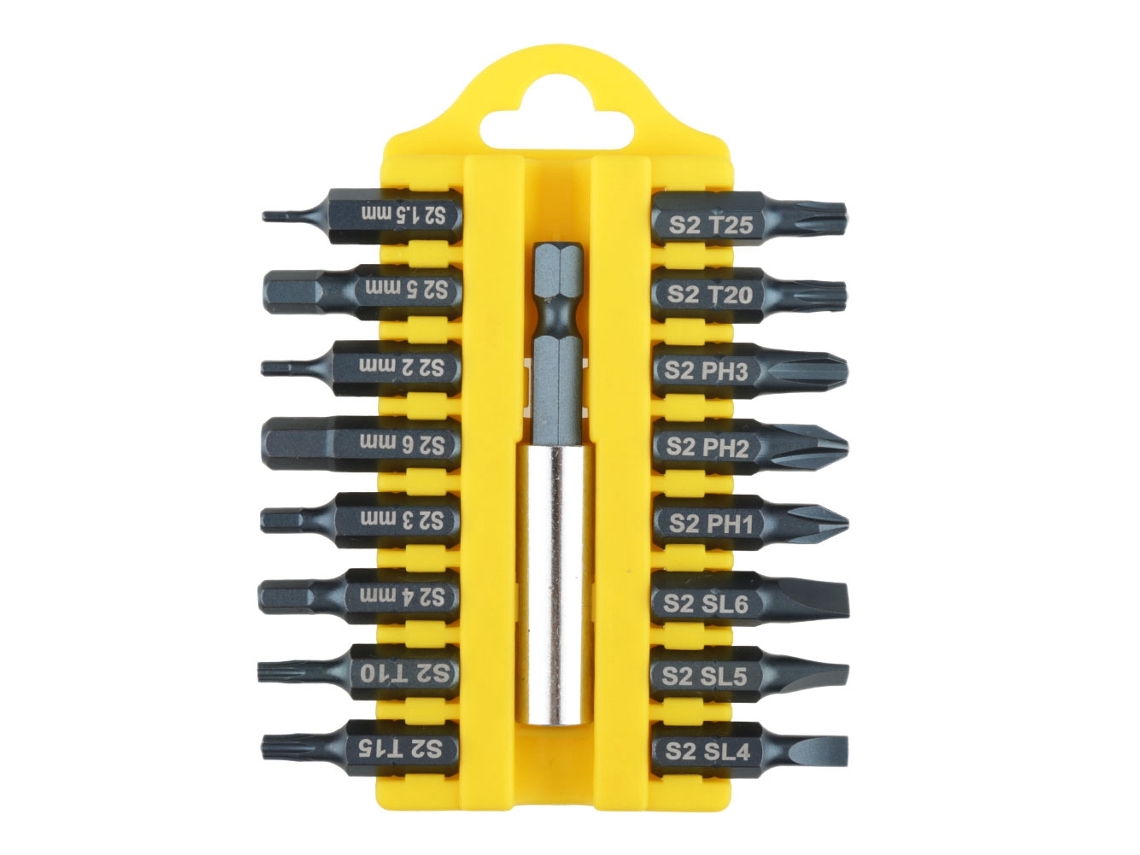 Yuru conjunto de 17 Pontas de Chave de Fenda Multifuncionais com Suporte Magnético Aço S2 60mm