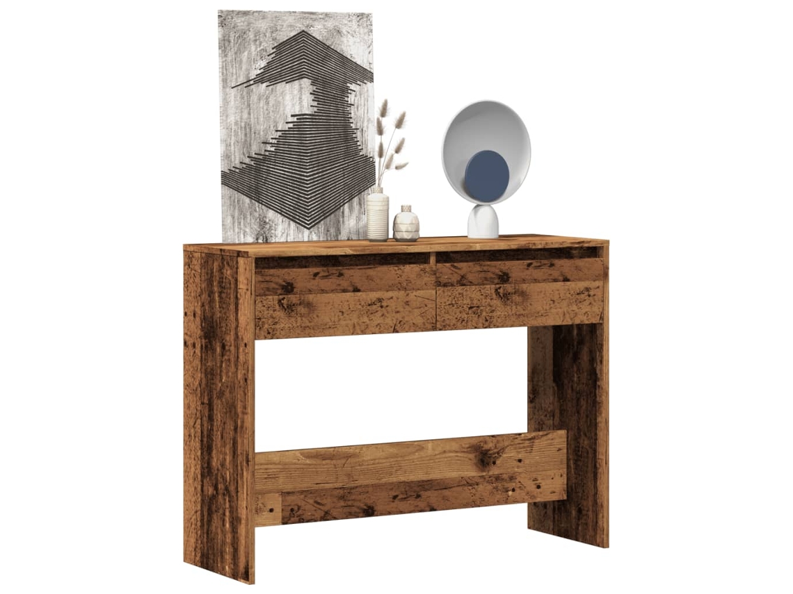 Vidaxl Mesa Consola 100x35x76,5 Cm Derivados De Madeira Madeira Velha