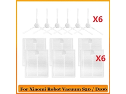 Peças de reposição compatíveis com aspirador de pó robô S20/D106, acessórios, filtro de escova lateral, acessórios para eletrodomésticos Slowmoose