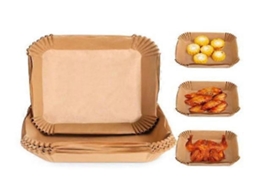 Papel Lurelia para fritadeira a ar, 100 unidades, quadrado, marrom