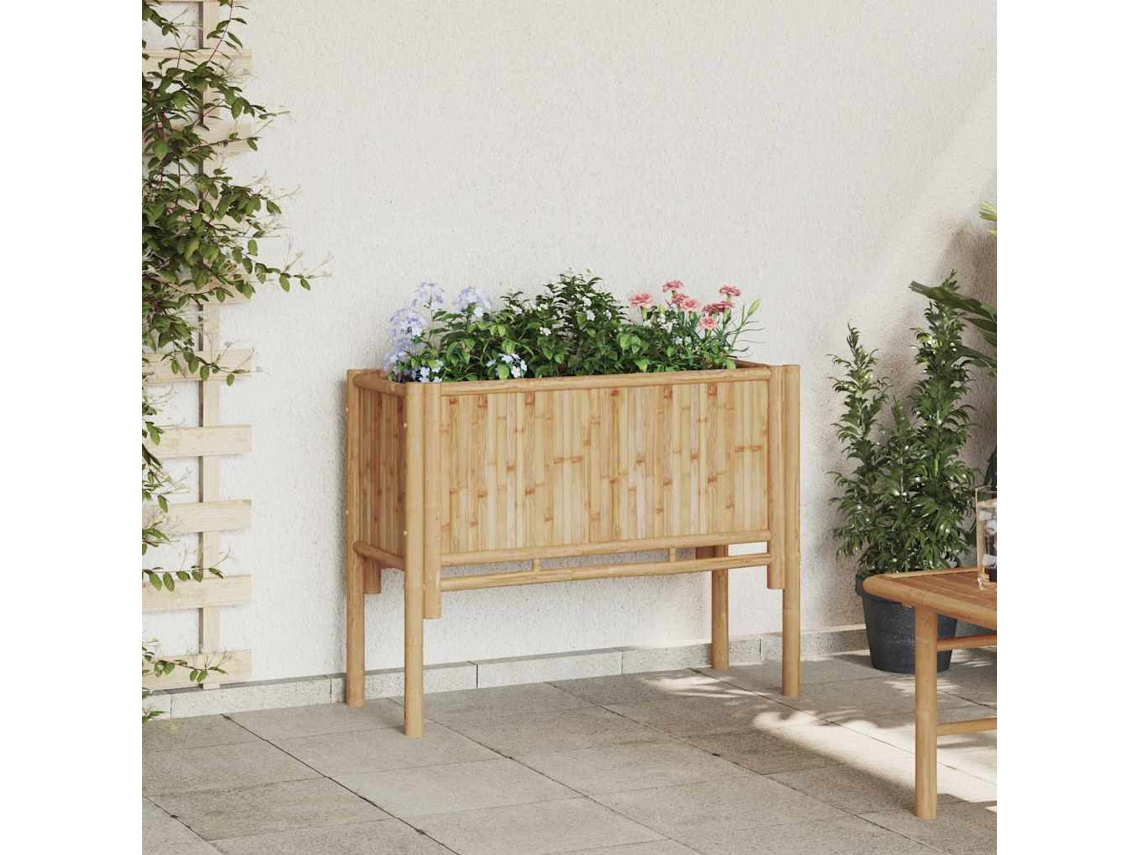 Vidaxl Cama Elevada Castanho 90 X 35 X 70 Cm Bambu